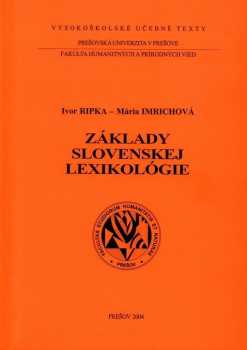 Základy slovenskej lexikológie