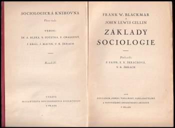 Frank W Blackmar: Základy sociologie