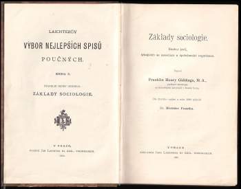 Franklin Henry Giddings: Základy sociologie