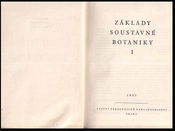 Zdeněk Černohorský: Základy soustavné botaniky