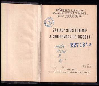 Karel Bláha: Základy stereochemie a konformačního rozboru