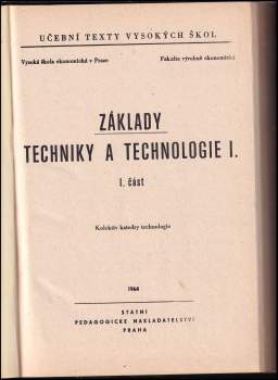 Základy techniky a technologie I