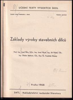 Základy výroby stavebních dílců