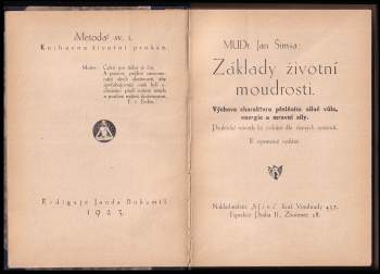 Jan Šimša: Základy životní moudrosti
