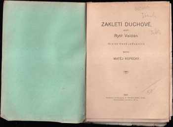 Matěj Kopecký: Zakletí duchové, aneb, Rytíř Valdán