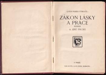 Quido Maria Vyskočil: Zákon lásky a práce