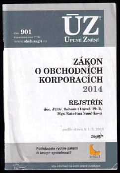 Zákon o obchodních korporacích 2014