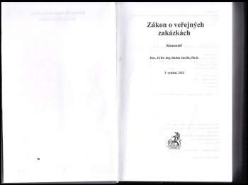 Radek Jurčík: Zákon o veřejných zakázkách