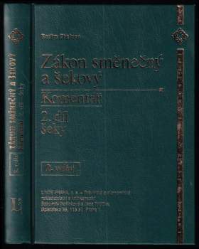 Zákon směnečný a šekový - 2. díl šeky