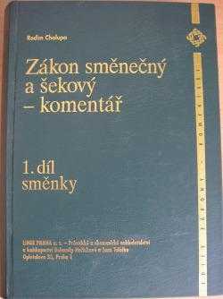 Radim Chalupa: Zákon směnečný a šekový