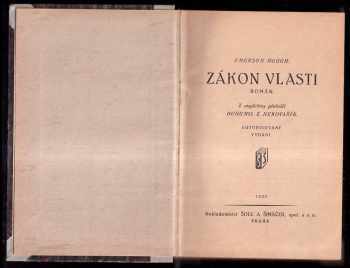 Emerson Hough: Zákon vlasti : román