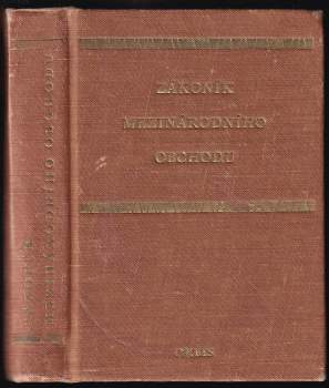 Antonín Kanda: Zákoník mezinárodního obchodu