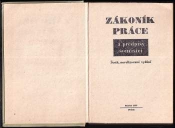 Zákoník práce a předpisy souvisící