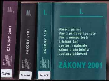 Zákony 2001 + Zákony II/2001 + Zákony III/2001