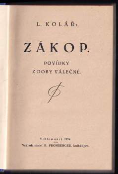 L Kolář: Zákop