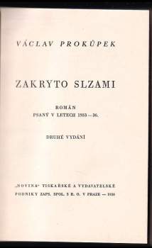 Václav Prokůpek: Zakryto slzami
