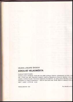 Eduard Škoda: Zákulisí velkoměsta
