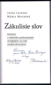 Jozef Leikert: Zákulisie slov