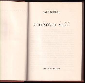 Jack London: Záležitost mužů