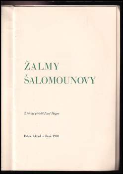 Žalmy Šalomounovy