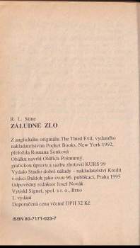 R. L Stine: Záludné zlo