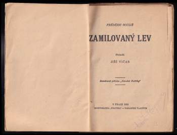 Frédéric Soulié: Zamilovaný lev