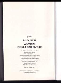 Riley Sager: Zamkni poslední dveře