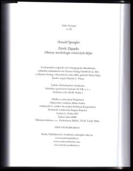 Oswald Spengler: Zánik Západu