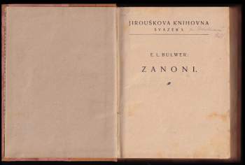 Edward Bulwer Lytton Lytton: Zanoni