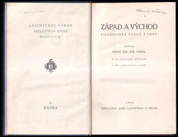 Emanuel Rádl: Západ a Východ