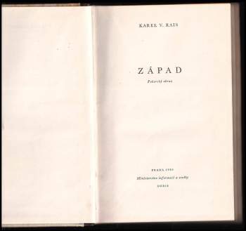 Karel Václav Rais: Západ