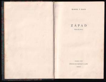 Karel Václav Rais: Západ