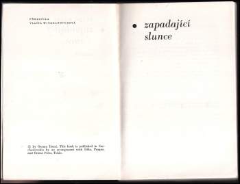 Osamu Dazai: Zapadající slunce