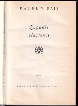 Karel Václav Rais: Zapadlí vlastenci
