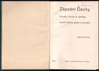 Adolf Daněk: Západní Čechy