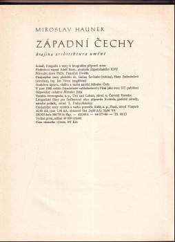 Miroslav Hauner: Západní Čechy