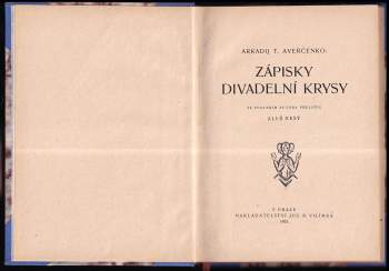 Arkadij Timofejevič Averčenko: Zápisky divadelní krysy