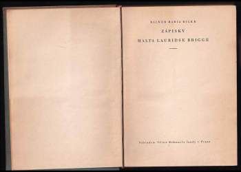 Rainer Maria Rilke: Zápisky Malta Lauridse Brigge