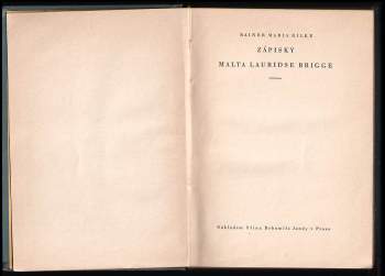 Rainer Maria Rilke: Zápisky Malta Lauridse Brigge