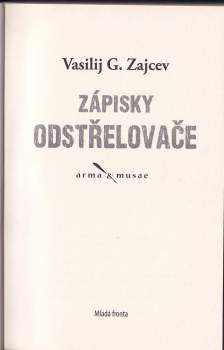 Vasilij Grigor'jevič Zajcev: Zápisky odstřelovače