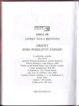 Paul Brunton: Zápisky Paula Bruntona