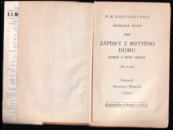 Fedor Michajlovič Dostojevskij: Zápisky z mrtvého domu