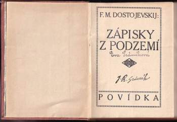 Fedor Michajlovič Dostojevskij: Zápisky z podzemí