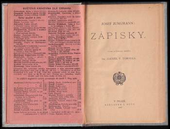 Josef Jungmann: Zápisky