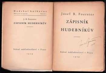 Josef Bohuslav Foerster: Zápisník hudebníkův