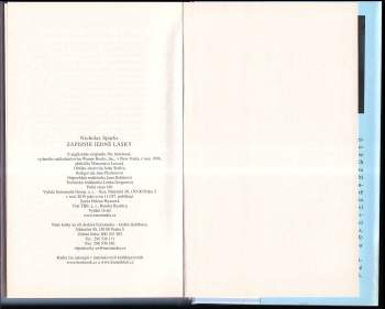 Nicholas Sparks: Zápisník jedné lásky