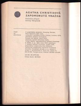 Agatha Christie: Zapomenutá vražda