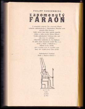 Philipp Vandenberg: Zapomenutý faraón
