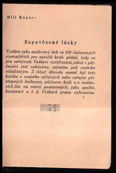 Bill Roger: Zapovězené lásky
