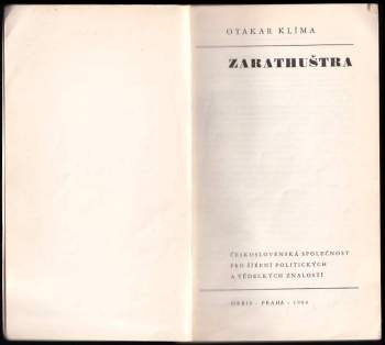 Otakar Klíma: Zarathuštra